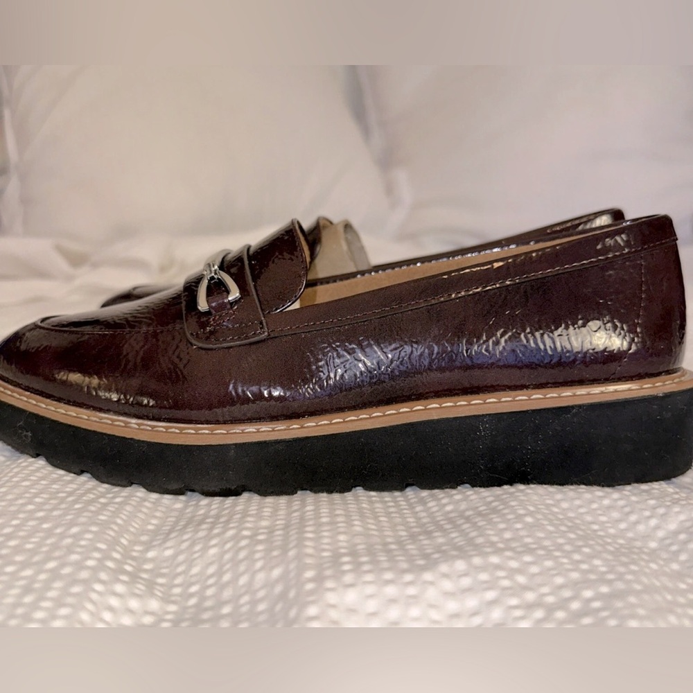 Naturalizer Elin Loafer In Cinnamon Brown Faux Leather Sz 8.5